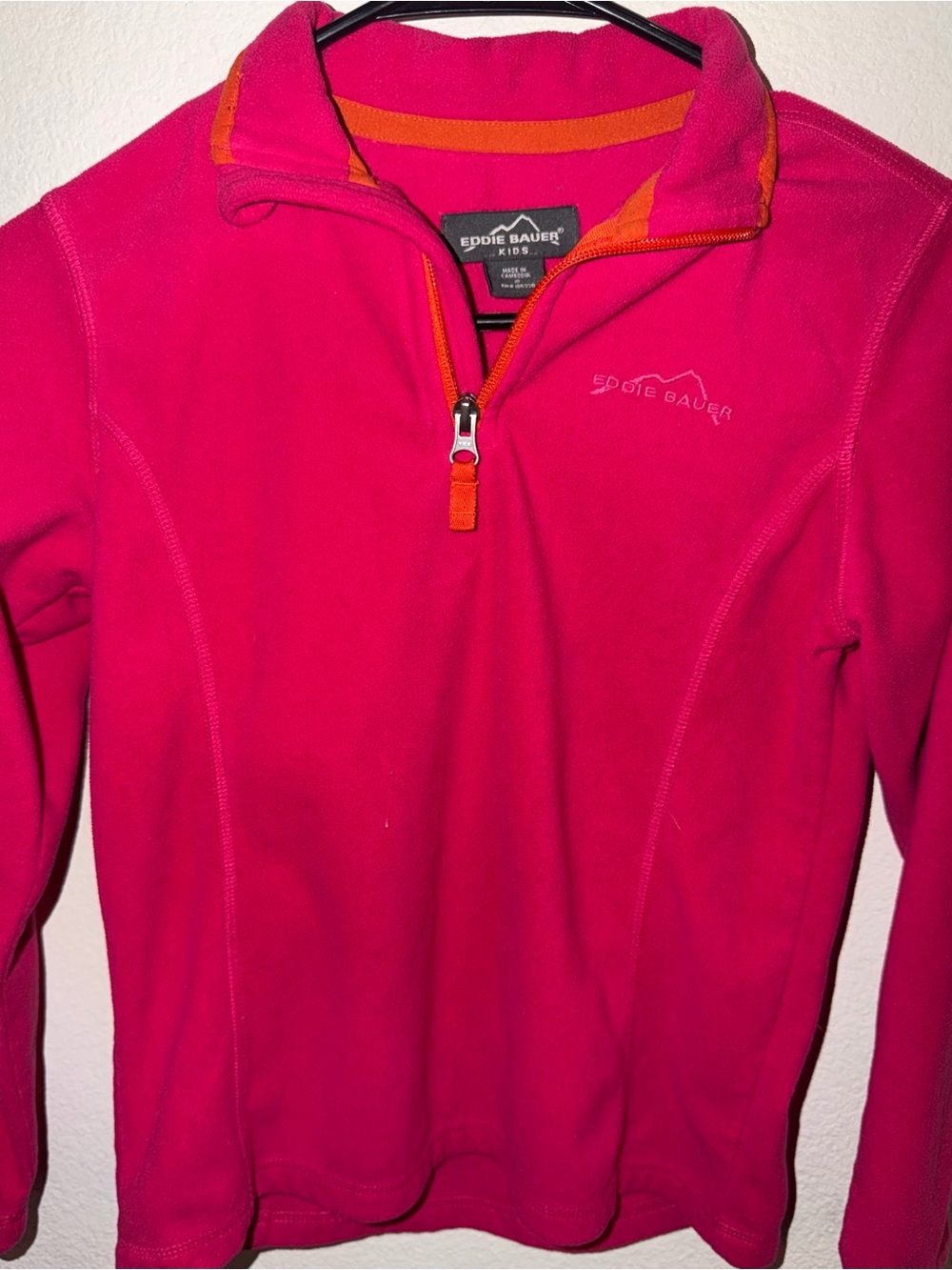Eddie Bauer kids Pink Half-Zip Fleece Pullover